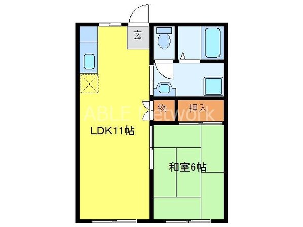 松隈コーポＡ棟の物件間取画像